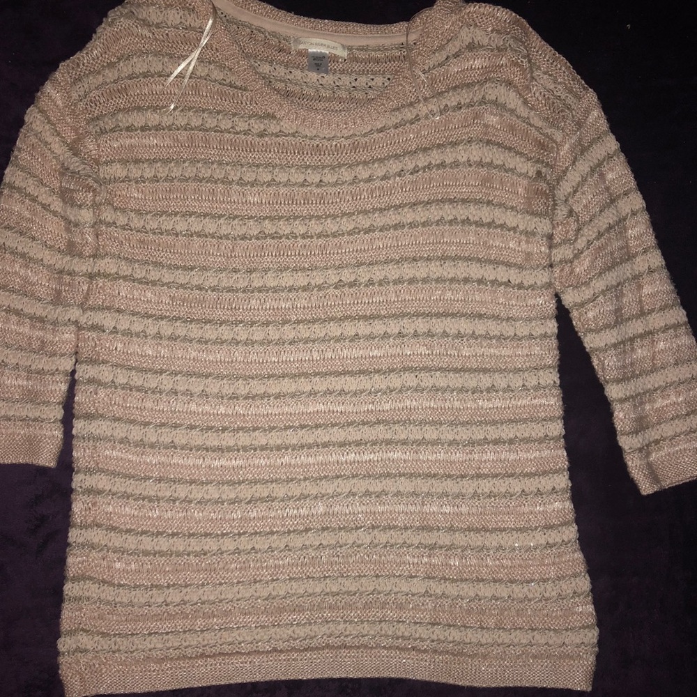 Pink tan knit sweater